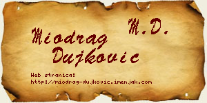 Miodrag Dujković vizit kartica